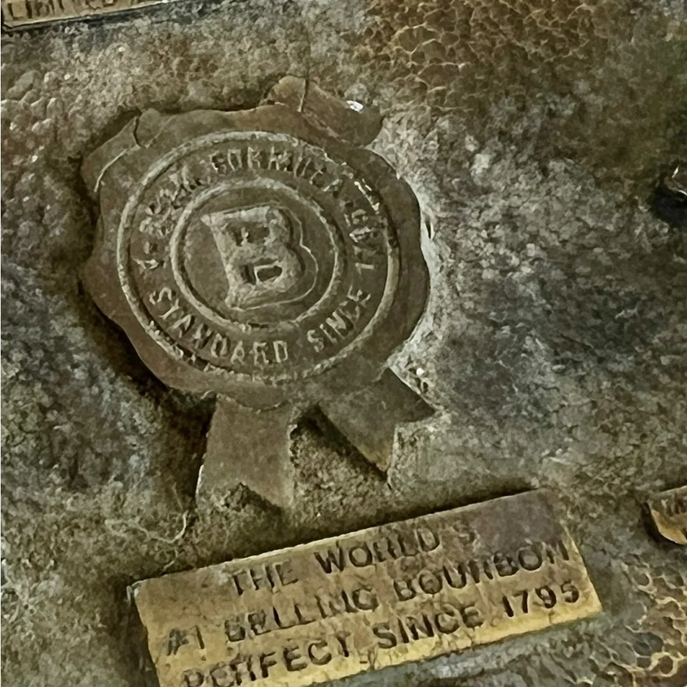 Vintage Jim Beam Sour Mash Whiskey Gold Belt Buckle 1990s Streetwear Western 90s